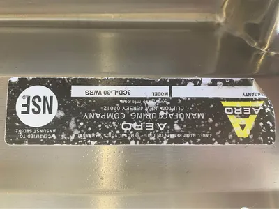 Areo 3CD-L-30-W/RS NSF All stainless steel Left side drain board with under-shelf & Top Storage