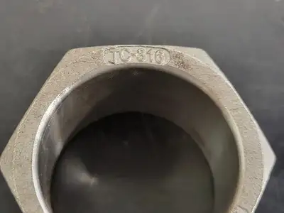 1-1/2" x 1-1/4" 316 Stainless Steel Hex Head Reducing Bushing