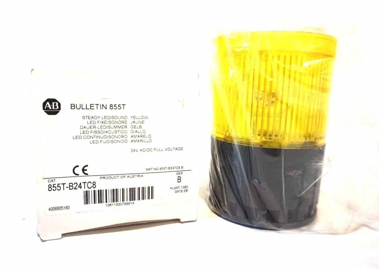 NEW ALLEN BRADLEY 855T-B24TC8 TOWER STACK LIGHT SER.A 855TB24TC8