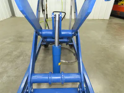 Vestil 800lb Air Hydraulic Mobile Scissor Lift Cart 49" Height 20x35" SS Top