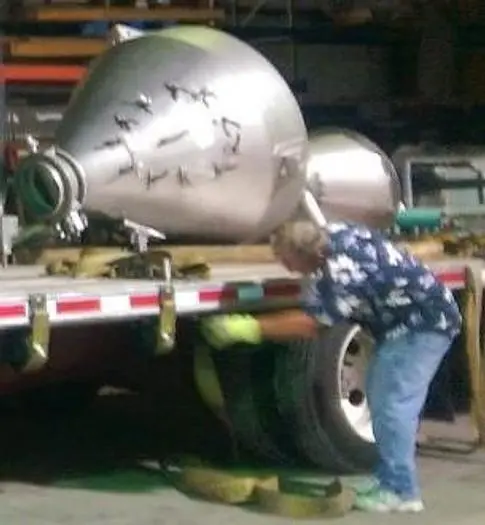 USED LARGE STAINLESS FLOUR HOPPER