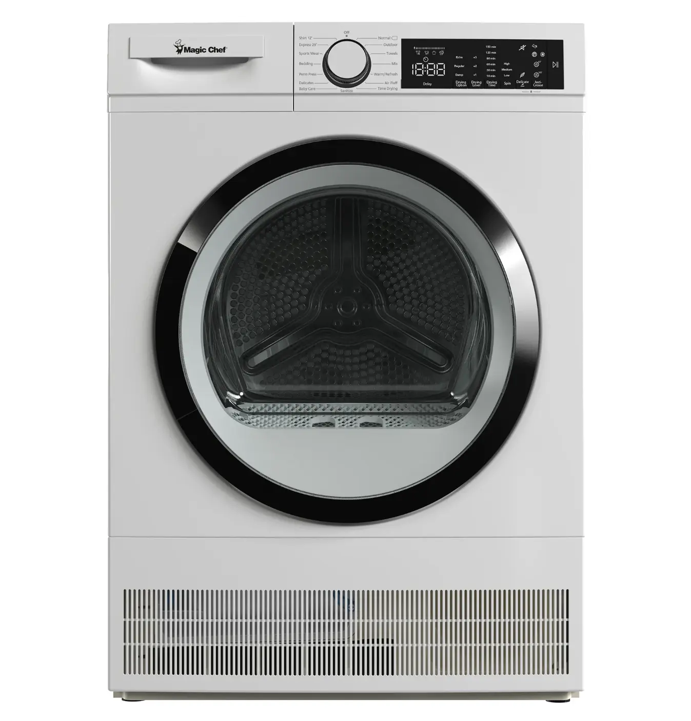 Magic Chef 4.0 CU. FT. VENTLESS, CONDENSING FRONT LOAD STACKABLE ELECTRIC DRYER, 24 IN. IN WHITE