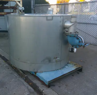 SPC9110  Tank 590 gallon vertical tank, Stainless Steel, flat