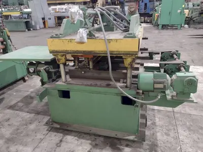 16 STAND X 4" x 36" WIDE R-PANEL ASC ROLLFORMER LINE WITH REEL & CUT OFF, BECK CONTROLS: STOCK #21176