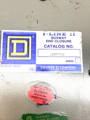 Square D Company ACF53EC End Closure, I-Line Busway, max 1000A rated, end caps - Used