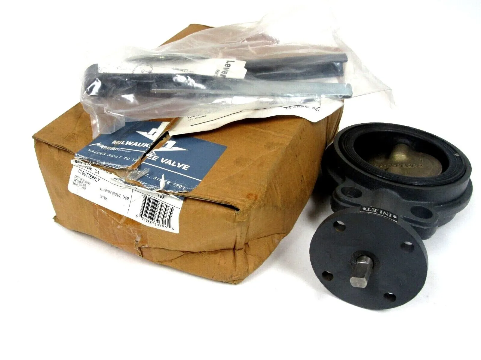 NEW MILWAUKLEE VALVE CW223E 4" IRON BUTTERFLY VALVE