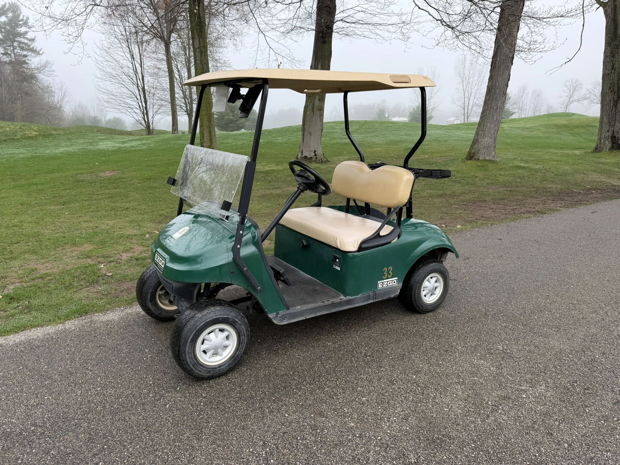 (1) 2017 E-Z-Go golf cart with a Kawasaki gas engine, model 625111G01, does not include Club canopy ...