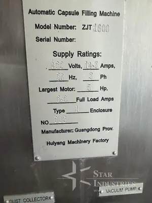 Used HUIYANG MACHINERY ZJT1800 Capsule Fillers California US | Star Industries #1254845