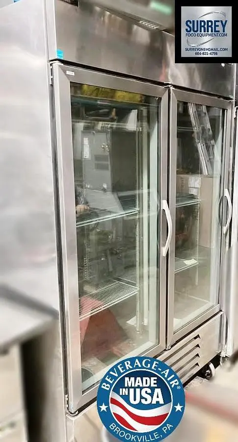 Beverage Air 2 door glass swing door display refrigerator - TOP OF THE LINE - warranty