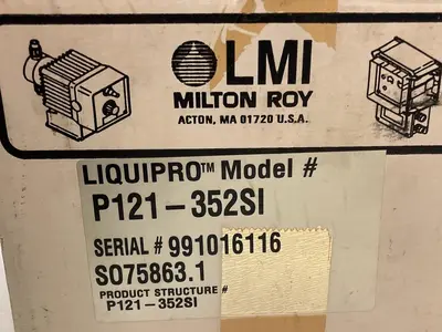 New | in-Stock MILTON ROY P121-352SI Pumps (Metering) Ohio US | Surplus Asset Holdings #1365842