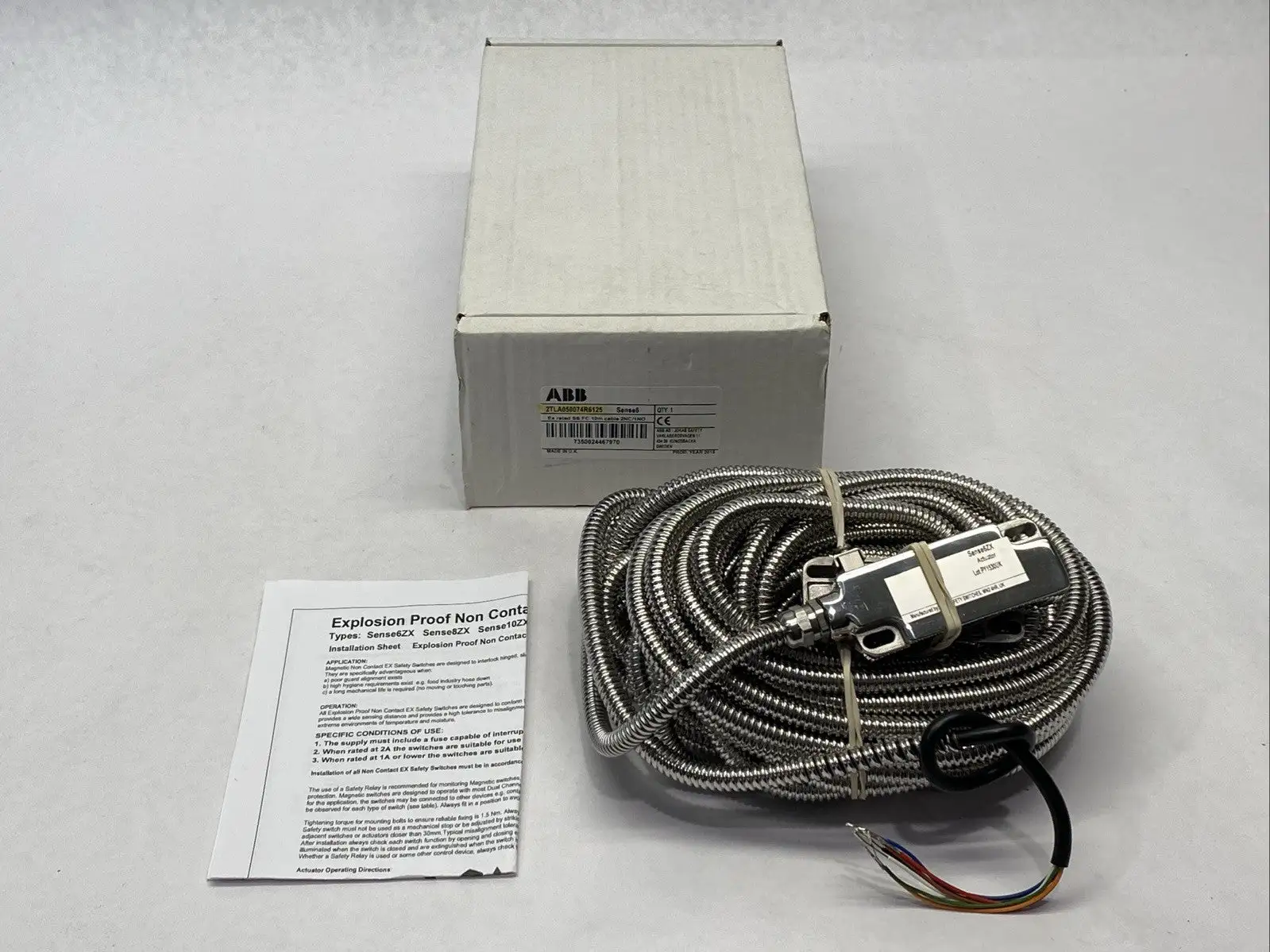 2TLA050074R6125 | ABB  Sense6 SS Non-Contact Safety Sensor 10m Cable - New Other