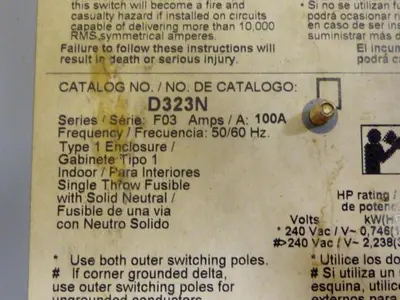 USED SQUARE D D323N