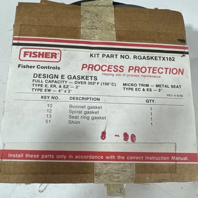 NEW Fisher RGASKETX182