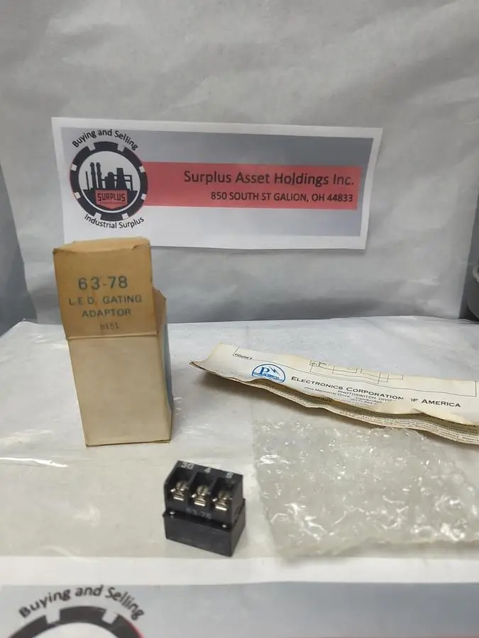 New | in-Stock ECA 63-78 Connector Accessories Ohio US | Surplus Asset Holdings #1247924