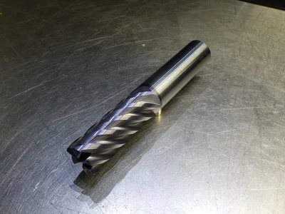 Kyocera / SGS 1" 6 Flute Carbide Cr Endmill 1" Shank .06" R 35159 (LOC1976A)