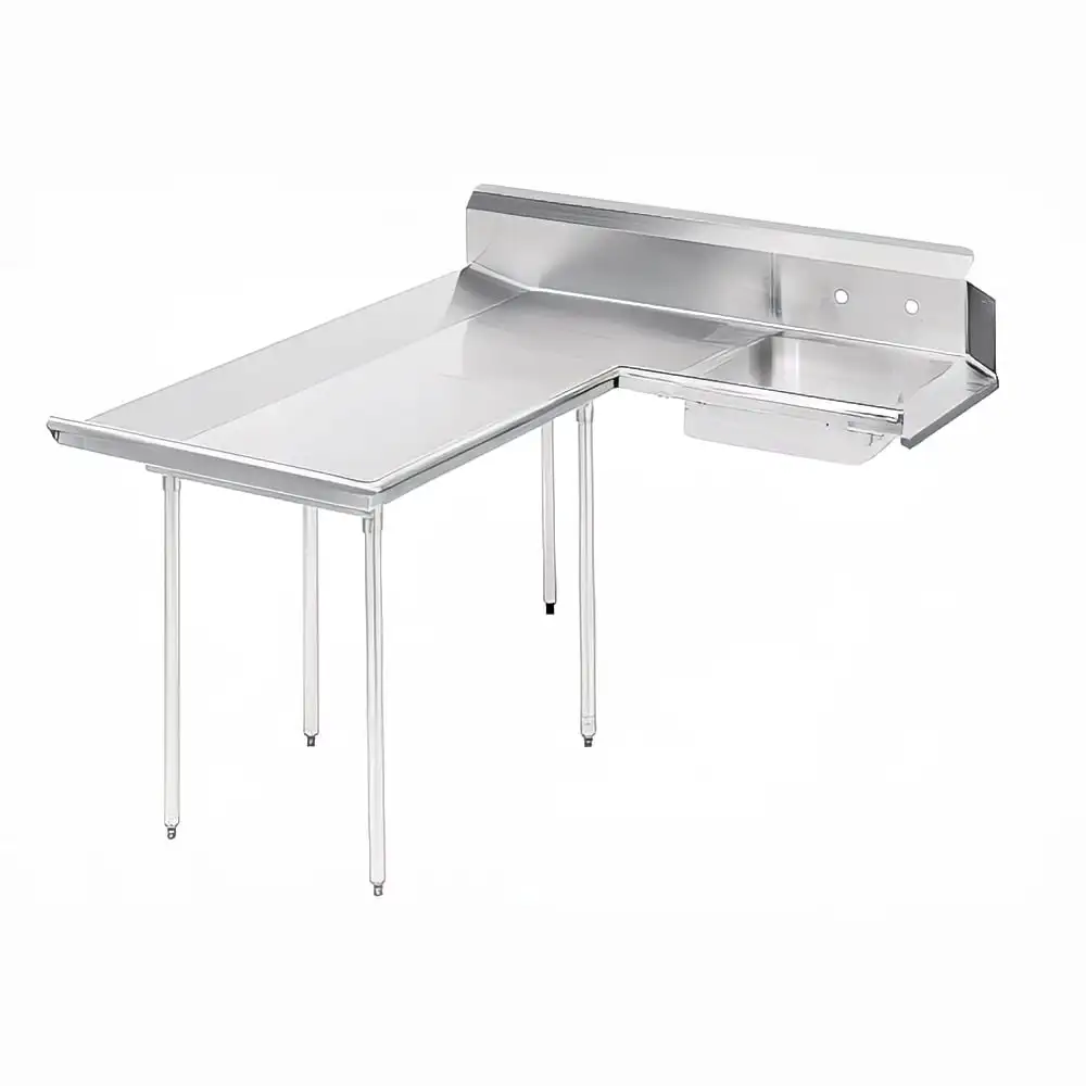 Advance Tabco DTS-D70-84R 83" R-L Dishlanding Soil Dishtable - Crossrails, Stainless Legs