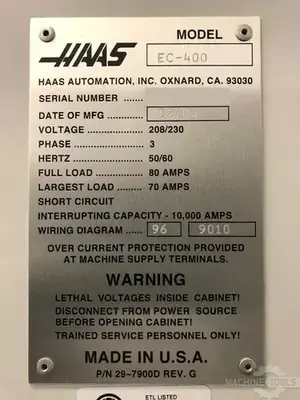 USED 2004 HAAS EC-400