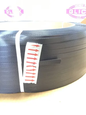1/2″ x 9000′ Polypropylene Strapping 48H.40.0190 Black 16×6 Core HG 400