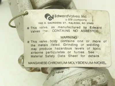 Edward D36124 Univalve Globe Valve Y-Pattern 1/2" Socket Weld 1330psi Class 1690