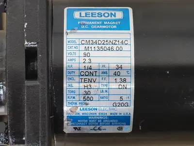 New | in-Stock LEESON CM34D25NZ14C Motors (misc) British Columbia CA | Lenmark #246688