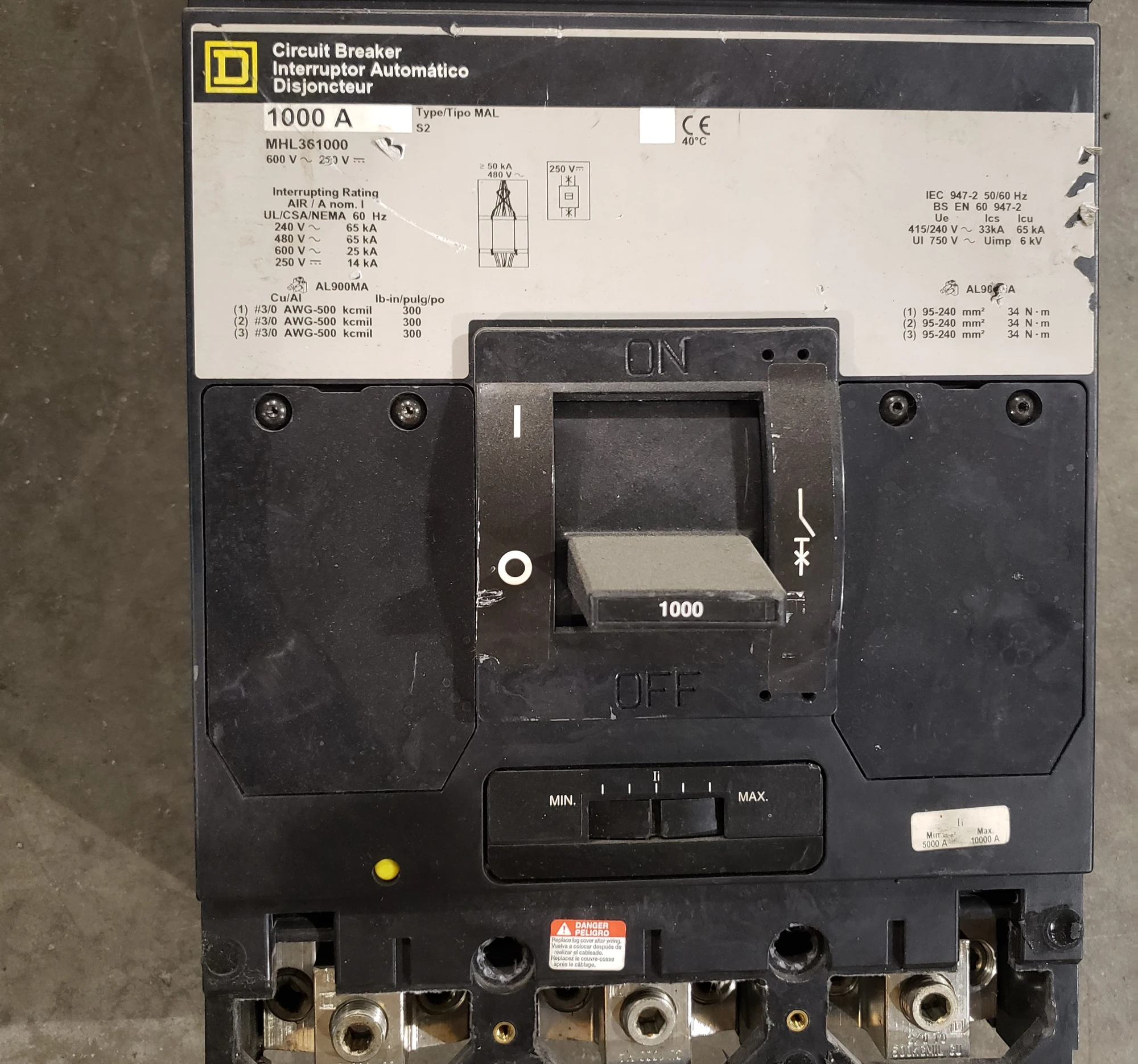 USED SQUARE D MHL361000