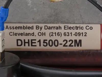 Darrah Electric DHE1500-22M Water Cooled Ignitron Tube 1800A 2200V SCR Welding