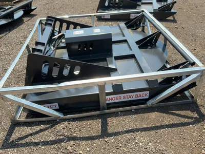 New JCT 72” Brush Mower Skid Steer Attachment, hydraulic driven with hoses and quick coupler fitting...