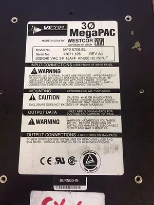 VICOR MP2-5706-EL  REV A MEGA PAC POWER SUPPLY