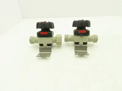 GEMU Diaphragm Valve PVC 3/4" Face Seal 1-5/8"-11 Thread Lot of 2