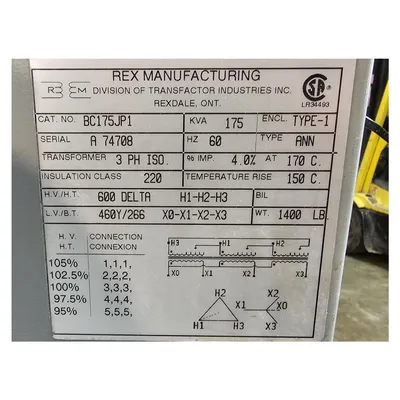 NEW REX MANUFACTURING BC175JP1