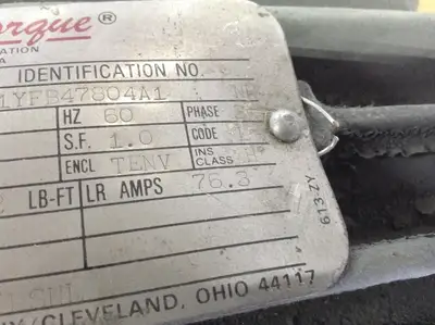 USED LIMITORQUE VALVE ACTUATOR MOTOR 575 VAC 3PH 3405 RPM 210TY