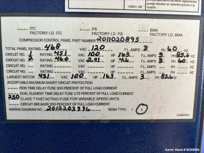 Quincy QGV-100 100 HP Variable Speed Rotary Screw Compressor | Water-Cooled Industrial Plant Air