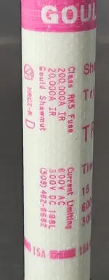 Gould shawmut TRS15R Time delay fuse Loc4D34