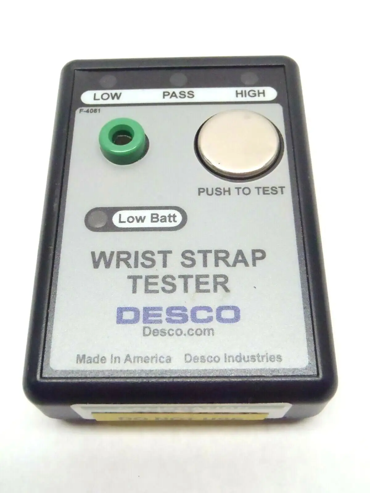 Wrist Strap Tester | Desco  Battery Operated - For parts or not working