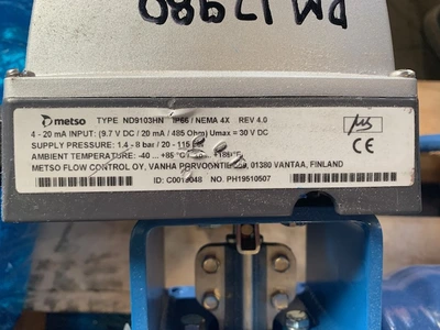 Neles Jamesbury 1"-150  V-Ball Valve with Pneumatic Actuator , Unused