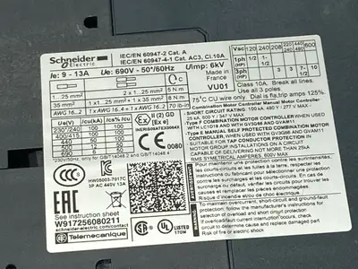 USED SCHNEIDER ELECTRIC GV3P13