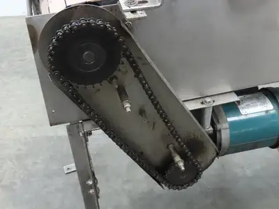 Kleenline 13.5"W x 5' Tabletop Chain 2-Lane Stainless Conveyor 1/2" Hp 460V 3PH