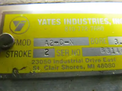 Used YATES _UNKNOWN_ Pneumatic Cylinders | Arrow Industrial #612480