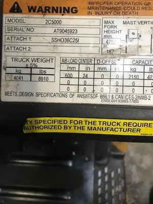 Used CAT 2C5000 Misc Forklifts Illinois US | Somerset Equipment Sales #1543003