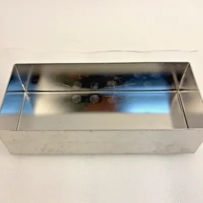 Stainless Steel Sterilizer Freezer Box 8x4x2" with 10-Hole Test Tube Rack