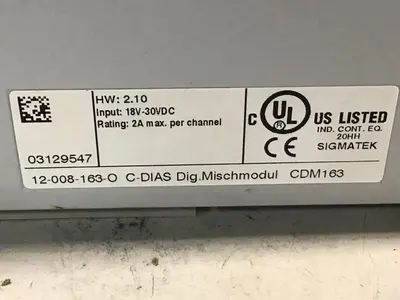 USED SIGMATEK CDM163 12-008-163-O