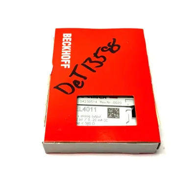 NEW BECKHOFF ETHERCAT 1-CHANNEL ANALOG OUTPUT TERMINAL 12-BIT
