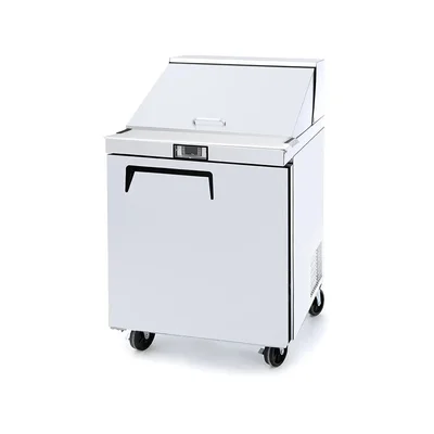 New | in-Stock Atosa New Atosa MSF8301GR 27" Sandwich Prep. Table with (8) 6" Deep Poly Pans Food Prep Tables Illinois US | Falcon Restaurant Supply #1375352