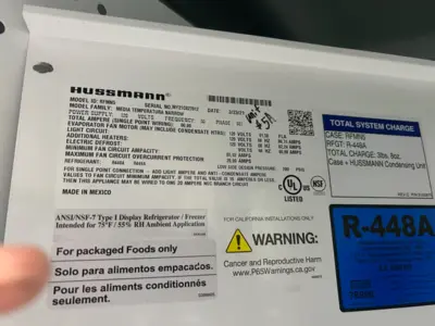 7-0057 Run of 2021 Hussmann Hybrid Freezer and or Cooler Doors