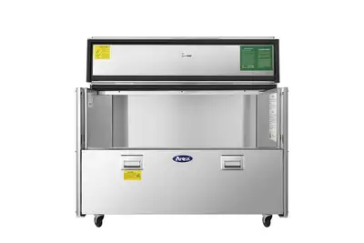 New | in-Stock Atosa New Atosa AMC-4901 49" Forced Air Milk Cooler - Single Access Bottle Coolers Illinois US | Falcon Restaurant Supply #1375560