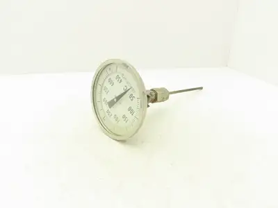 Ashcroft 50/450C Temp Thermometer Gauge 50-450°C 5"Dial 9"Stem Bi-Metal 1/2"NPT