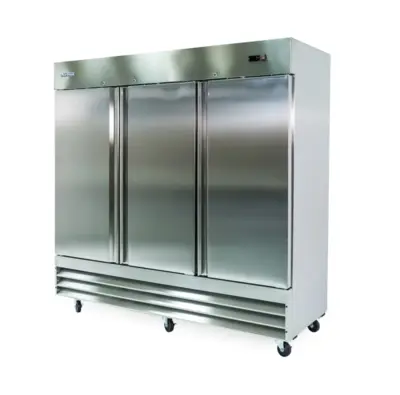Magic Chef 81 IN. W 72 CU. FT. 3-DOOR COMMERCIAL REFRIGERATOR IN STAINLESS STEEL