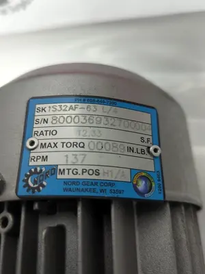 Used NORD 1S32AF-63L14 Industrial Controls Ohio US | Surplus Asset Holdings #1243121