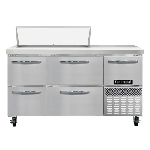 Continental RA60SN10-D 60" Sandwich/salad Prep Table W/ Refrigerated Base, 115v
