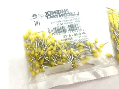 New | in-Stock Phoenix Contact Wire Ferrule Yellow AI 0,25- 6 YE 100-PACK, LOT OF 3 Electrical Fittings Michigan US | Maverick Industrial Sales #1390698